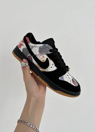 Чорні кросівки унісекс nike supreme sb dunk low rammellzee х вомеро 37