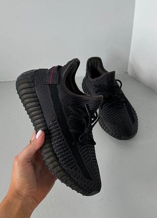 Чорні кросівки унісекс adidas yeezy 350 black x їзі буст 37