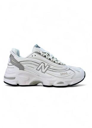 Женские белые кроссовки new balance 1000 white grey х нью беланс 40