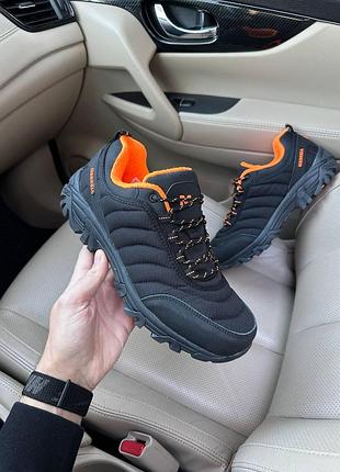 Мужские черные кроссовки merrel vibram black orange winter termo fleece х меррел 42
