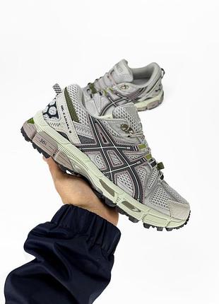 Сірі кросівки asics gel kahana 8 grey beige х асікс 39