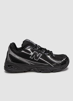 Чорні кросівки унісекс new balance 740 black silver х нью беланс 44