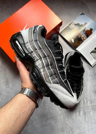 Сірі чоловічі кросівки nike air max 95 comme des garçons cdg х ейр макс 42