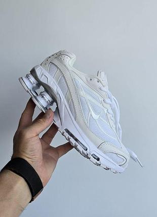 Білі жіночі кросівки nike shox ride 2 sp supreme white silver х шокс 39