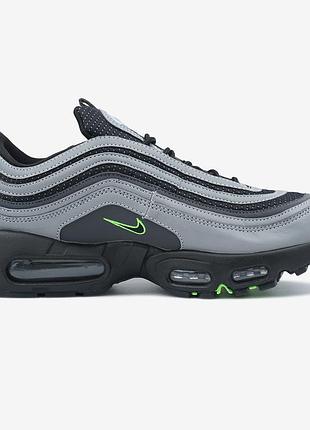 Сірі кросівки унісекс nike air max 95/97 ducks of feather х ейр макс 44