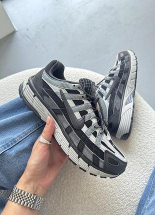 Сірі кросівки унісекс nike p-6000 black grey х найк 38