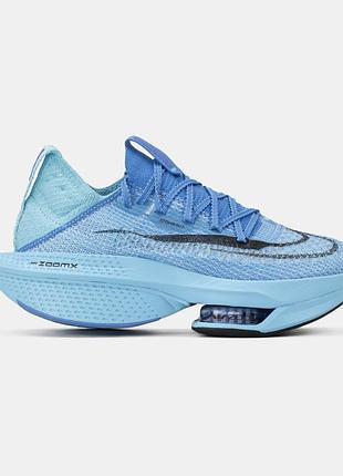 Блакитні кросівки унісекс nike air zoom alphafly next 2 blue black х зум 38