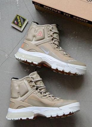 Бежевые ботинки унисекс nike acg air zoom gaiadome gtx beige white х эйр зум 41