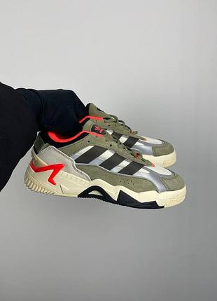 Бежеві кросівки унісекс adidas niteball 2 beige orbit green orange х найтбол 43