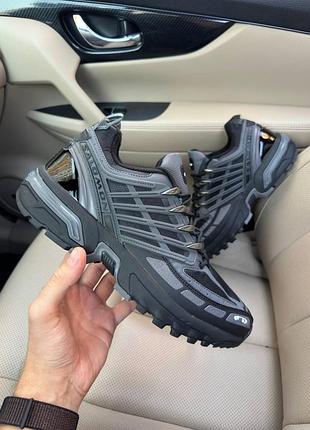 Мужские черные кроссовки salomon asc pro advanced black grey termo х саломон 44