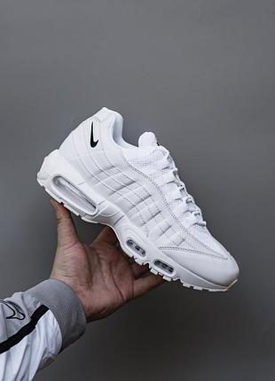 Белые мужские кроссовки nike air max 95 white х эйр макс 45