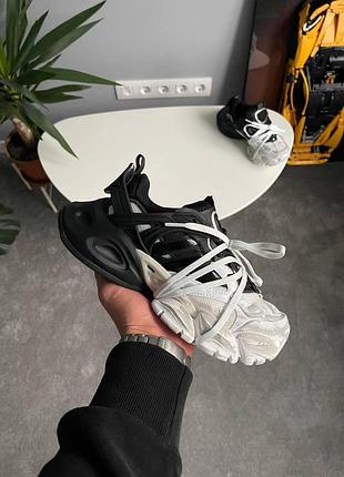 Чёрно-белые кроссовки унисекс adidas vento xlg deluxe black white x венто 41