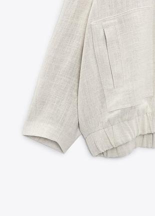 Льняний бомбер zara 7