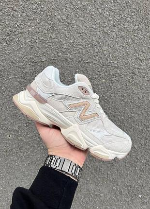 Женские бежевые кроссовки new balance 9060 beige х нью беланс 39