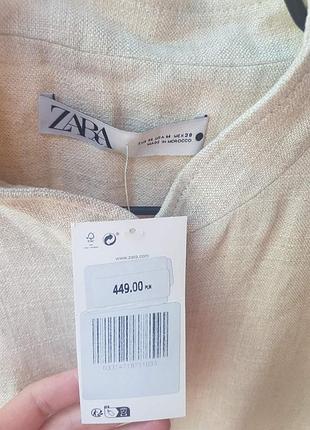 Льняний бомбер zara 8