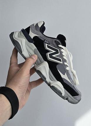 Сірі кросівки унісекс new balance 9060 grey black х нью беланс 40