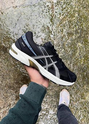 Черные мужские кроссовки asics gel 1130 black white gore-tex termo х ассикс 45