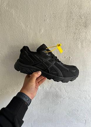 Чорні чоловічі кросівки asics gel venture 6 black gore-tex winter termo х асікс 41