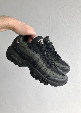 Мужские черные кроссовки nike air max 95 black khaki х эйр макс 41