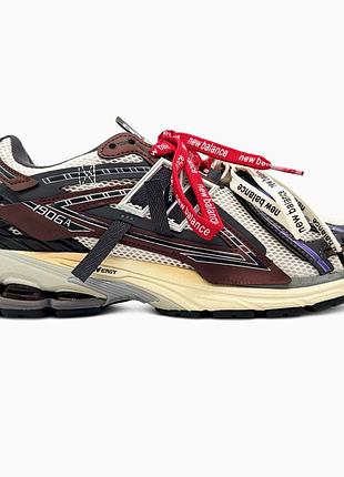 Бордовые мужские кроссовки new balance 1906a grey burgundy extreme laces х нью беланс 42