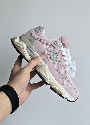 Женские розовые кроссовки new balance 9060 pink grey х нью беланс 40