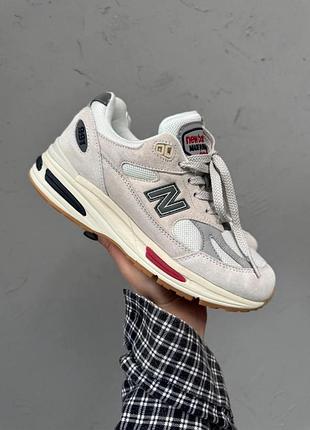 Бежеві кросівки унісекс new balance 991 beige grey х нью беланс 38