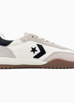 Бежеві кросівки унісекс converse run star trainer white black х конверс 44
