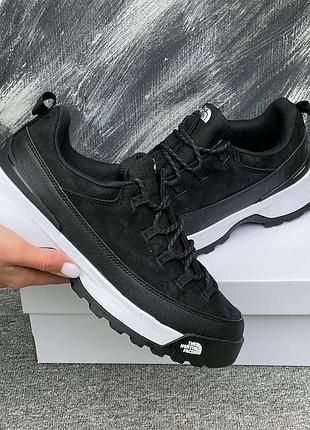 Черные мужские кроссовки the north face glenclyffe low black white х норт фейс 41