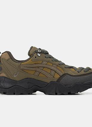 Коричневые мужские кроссовки asics gel pickax modern safari brown х ассикс 42
