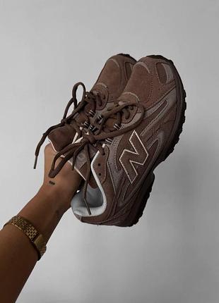 Коричневі кросівки унісекс new balance 204l muchroom arid stone brown х нью беланс 40