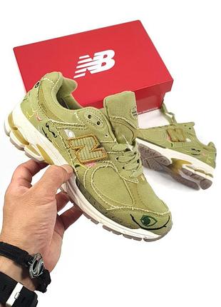 Кроссовки хаки унисекс new balance 2002r bryant giles х нью беланс 37