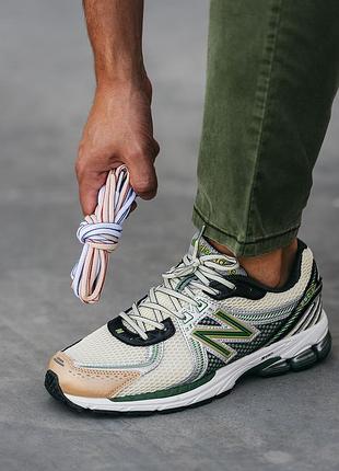Бежеві чоловічі кросівки new balance 860 v2 aime leon dore х нью беланс 40