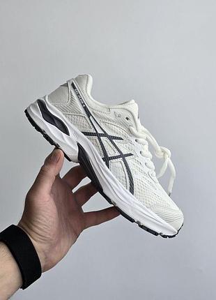 Белые кроссовки унисекс asics gel flux 4 white black х ассикс 37