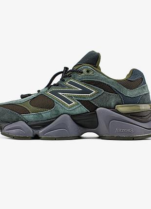 Замшевые серые кроссовки new balance 9060 grey brown х нью беланс 45