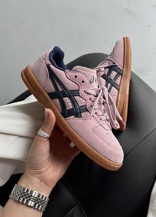 Розовые кроссовки унисекс asics hay skyhand purple black gum х ассикс 37