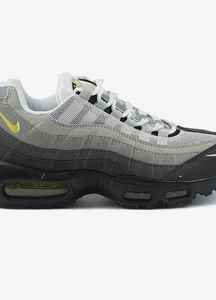 Серые кроссовки унисекс nike air max 95 og grey white yellow х эйр макс 43