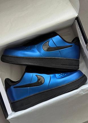 Синие мужские кроссовки nike air force 1 low foamposite blue х эйр форс 45