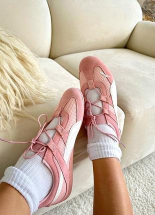 Розовые женские кроссовки puma speedcat go pink white х пума 37