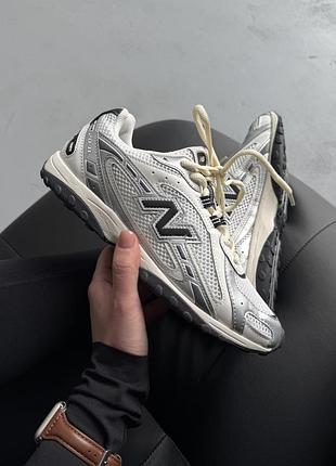Сірі кросівки унісекс new balance 204l white silver black х нью беланс 40