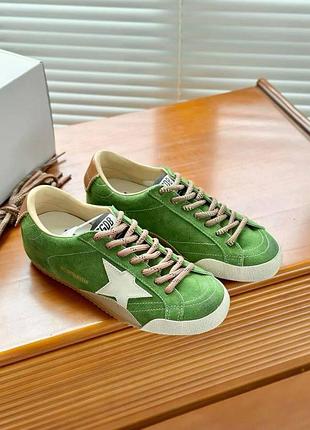 Зелені кросівки унісекс golden goose true star green х голден гус 37