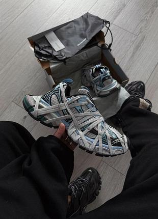 Серые кроссовки унисекс balenciaga 3xl extreme lace blue multicolor x баленсиага 36