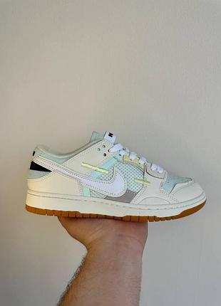 Бежевые кроссовки унисекс nike sb dunk low beige mint х данк 36