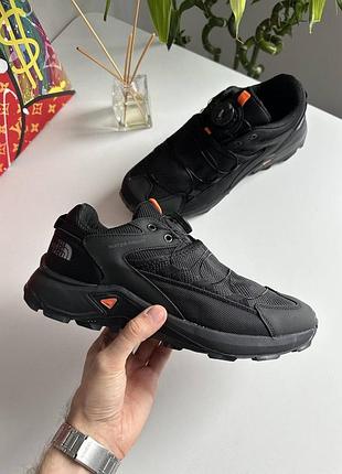 Черные мужские кроссовки the north face boa gore-tex termo black orange х норт фейс 44