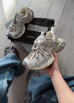 Серые кроссовки унисекс balenciaga gb 3xl extreme laces b trainers in grey brown x баленсиага 3xl 45
