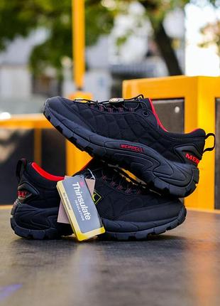 Чорні кросівки унісекс merrell ice cap moc 2 black red х мерріл 46
