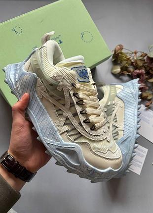 Чоловічі білі кросівки off white odsy 1000 white blue х офф вайт 41
