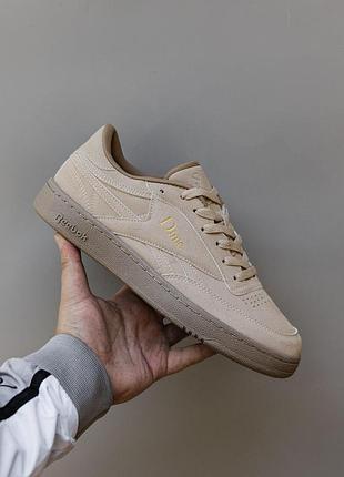 Мужские бежевые кроссовки reebok dime club c revenge beige х робок 43