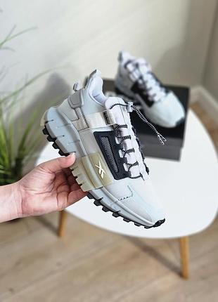 Серые кроссовки унисекс reebok zig kinetika edge grey black х рибок 36