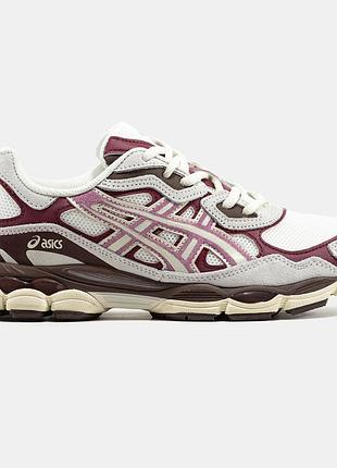 Женские бежевые кроссовки asics gel nyc sweet cream pink х ассикс 41