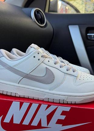 Жіночі білі кросівки nike sb dunk low white grey х данк 39